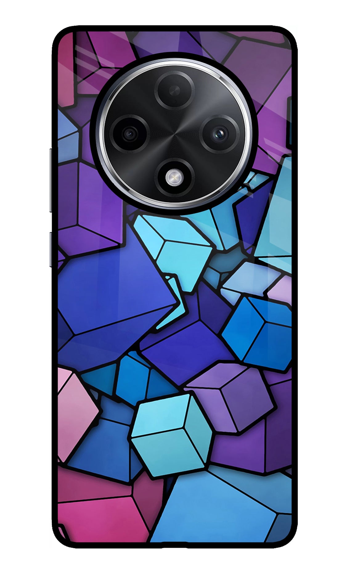 Cubic Abstract Oppo F27 Pro Plus Glass Case