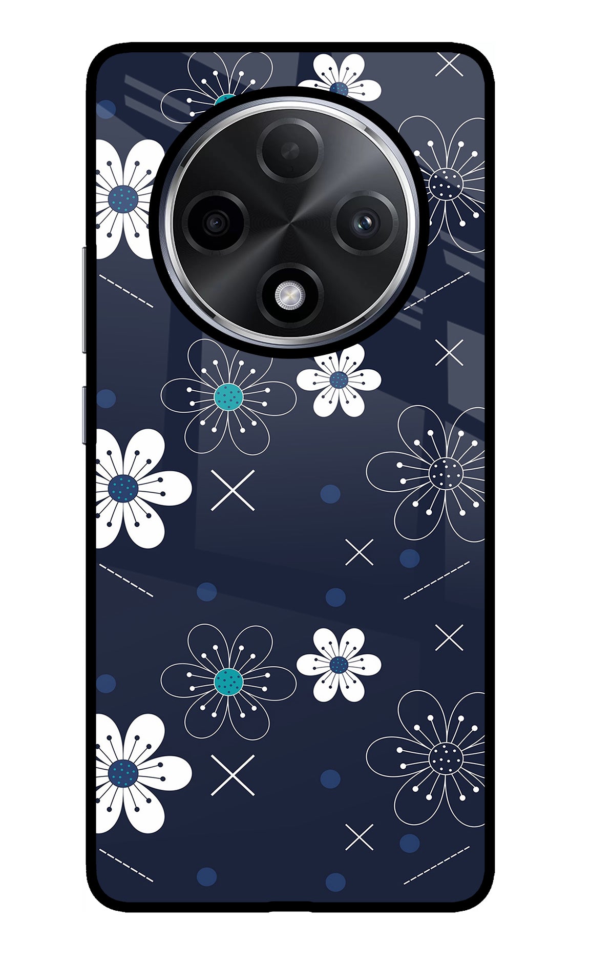 Flowers Oppo F27 Pro Plus Glass Case