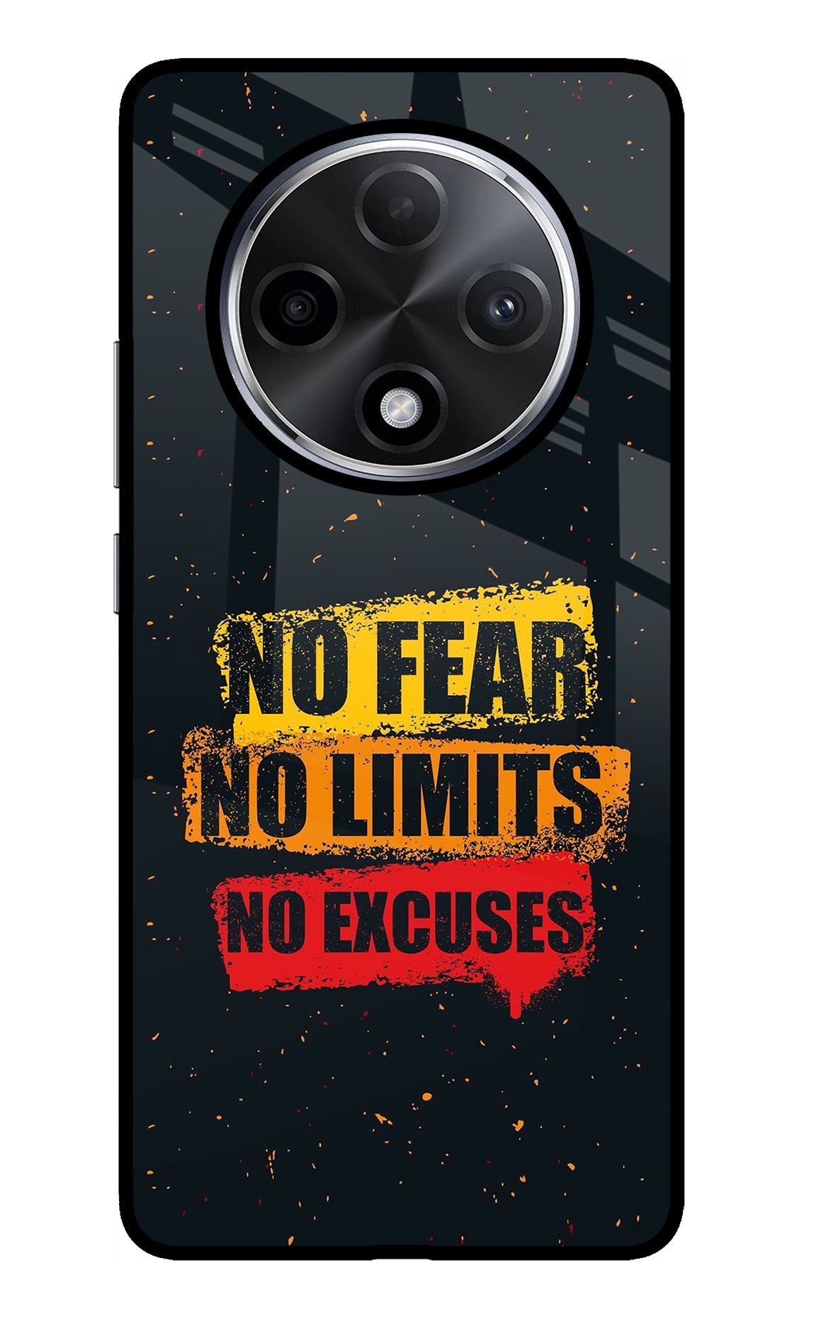 No Fear No Limits No Excuse Oppo F27 Pro Plus Glass Case