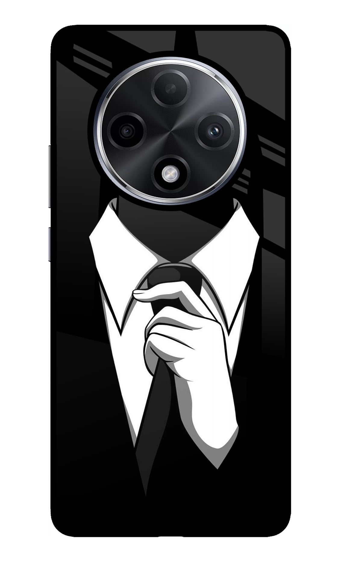 Black Tie Oppo F27 Pro Plus Glass Case