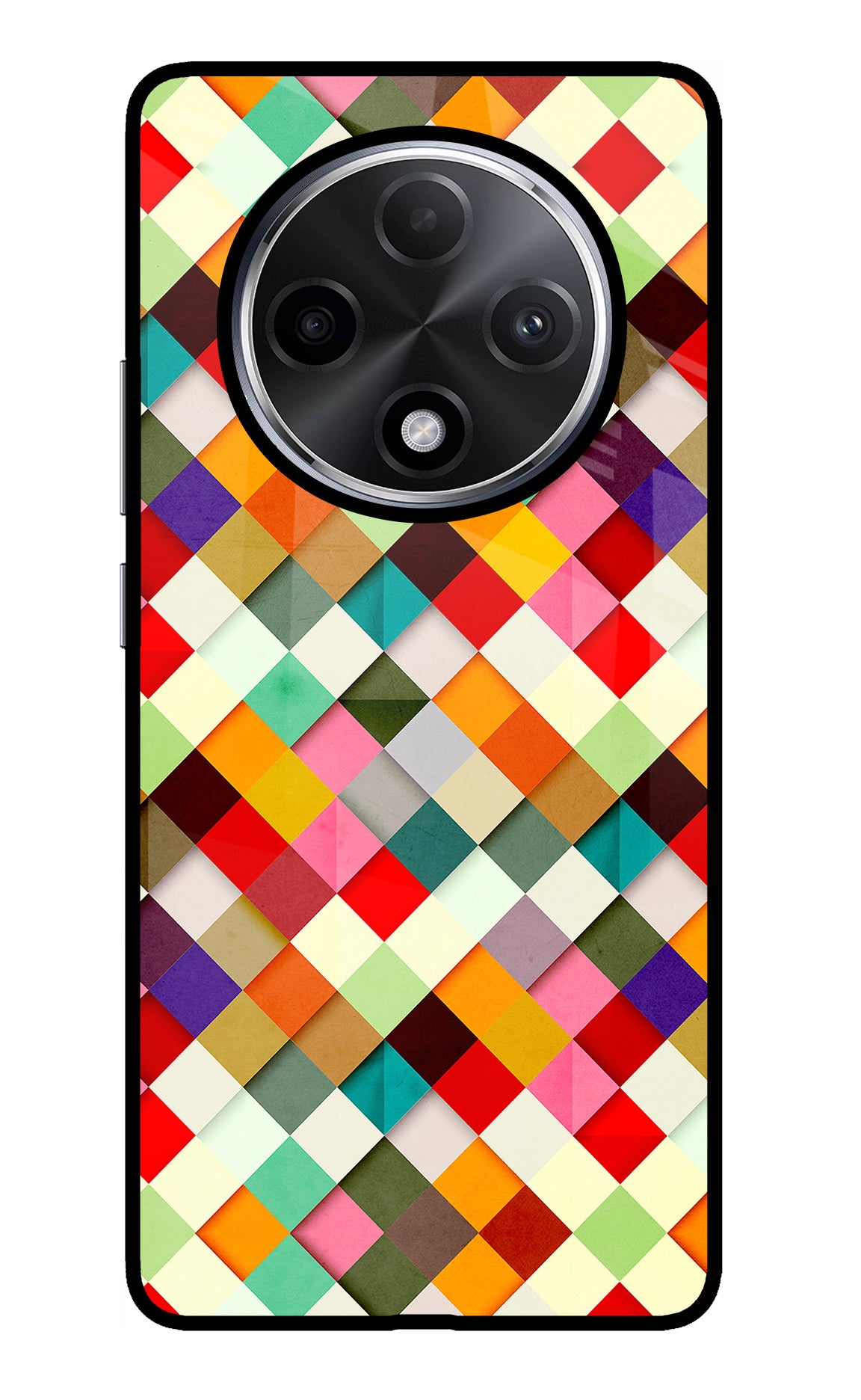 Geometric Abstract Colorful Oppo F27 Pro Plus Glass Case