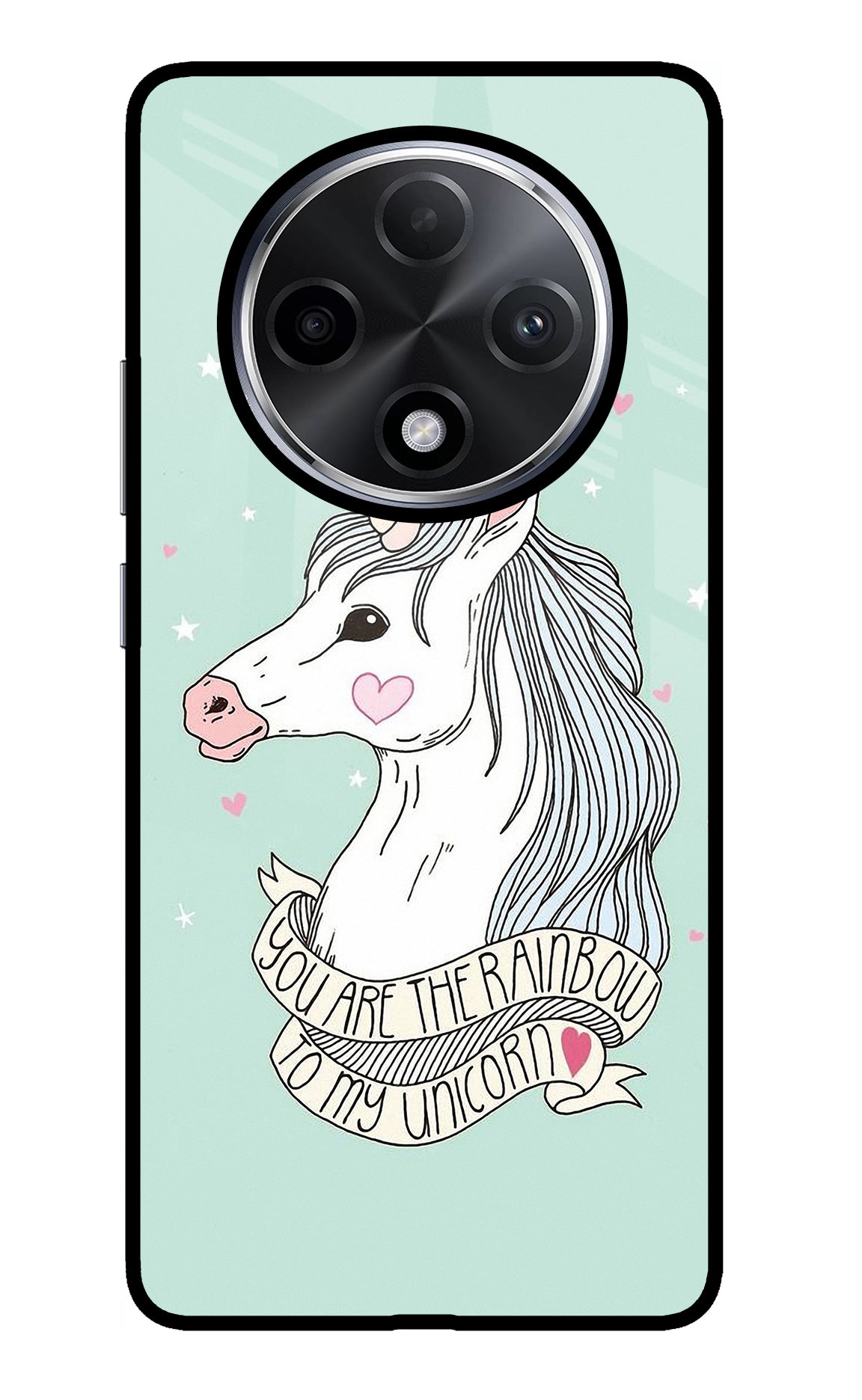 Unicorn Wallpaper Oppo F27 Pro Plus Glass Case