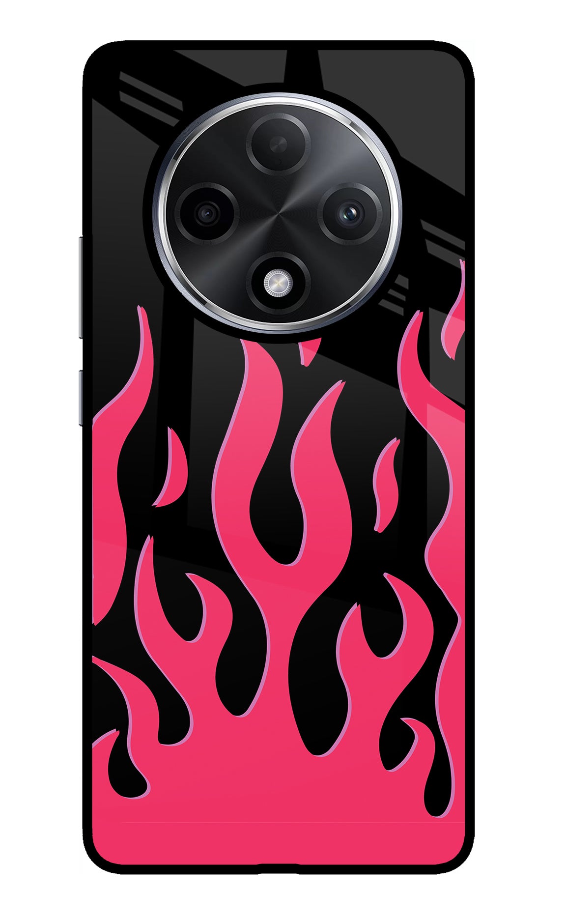 Fire Flames Oppo F27 Pro Plus Glass Case