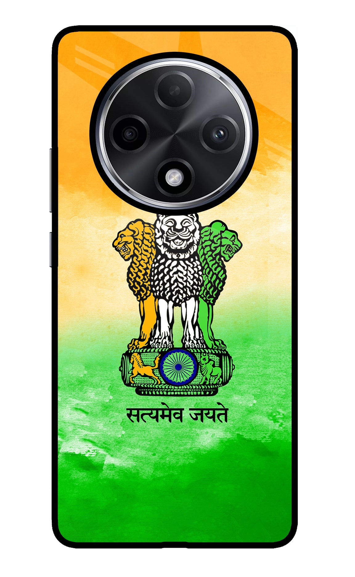 Satyamev Jayate Flag Oppo F27 Pro Plus Glass Case