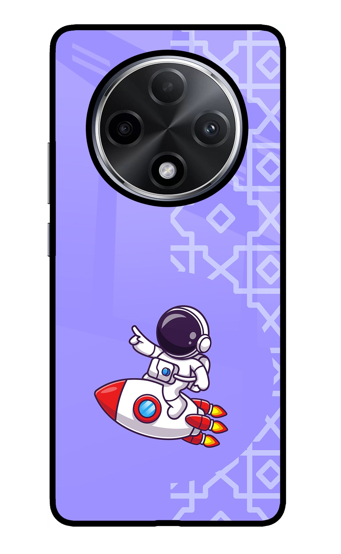Cute Astronaut Oppo F27 Pro Plus Glass Case