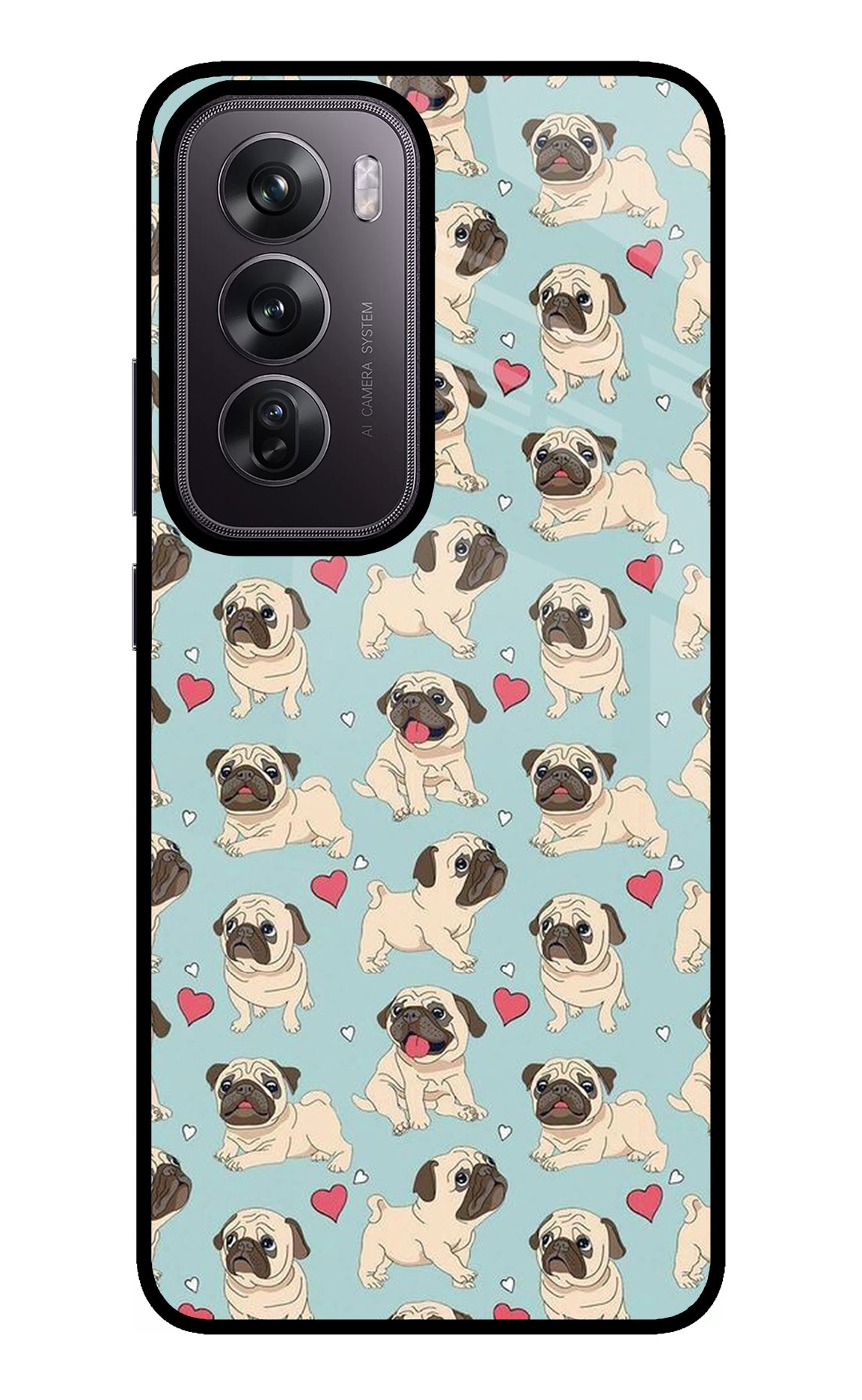 Pug Dog Oppo Reno12 Pro 5G Glass Case