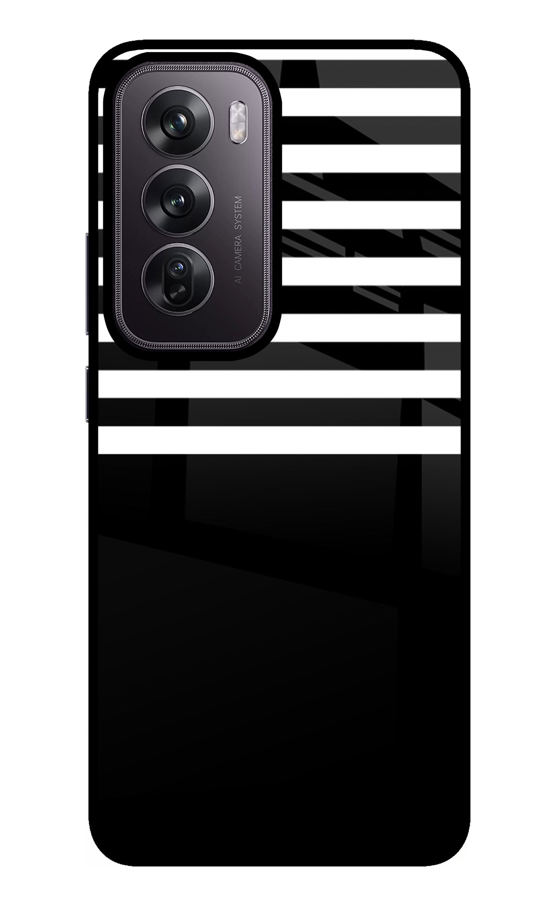 Black and White Print Oppo Reno12 Pro 5G Glass Case