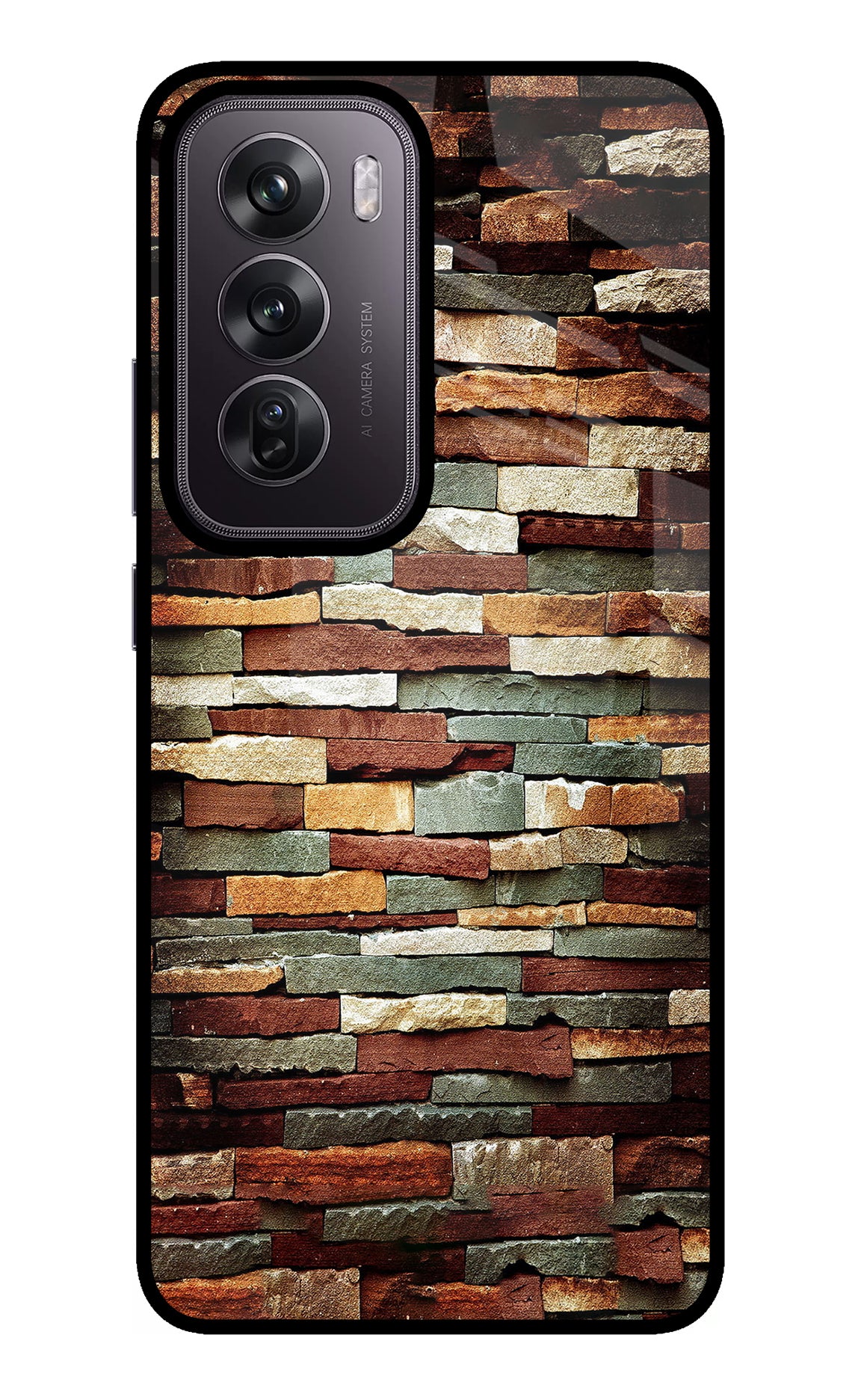 Bricks Pattern Oppo Reno12 Pro 5G Glass Case