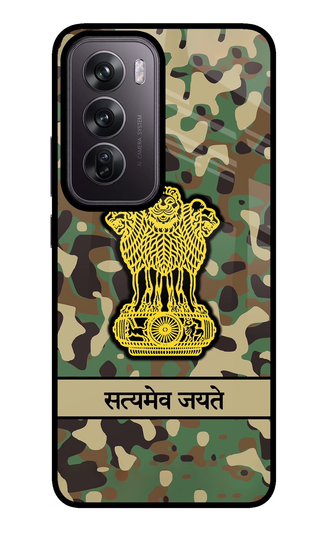 Satyamev Jayate Army Oppo Reno12 Pro 5G Glass Case
