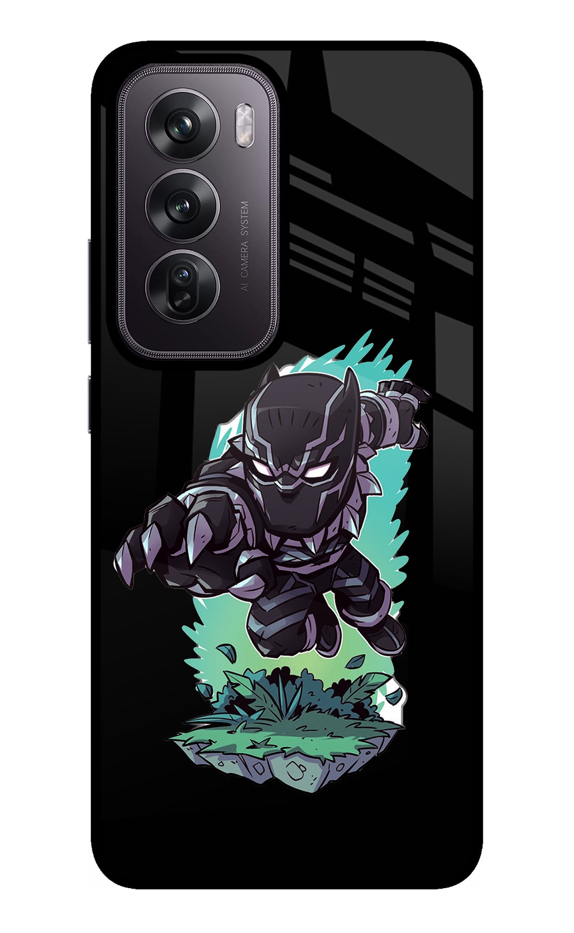 Black Panther Oppo Reno12 Pro 5G Glass Case