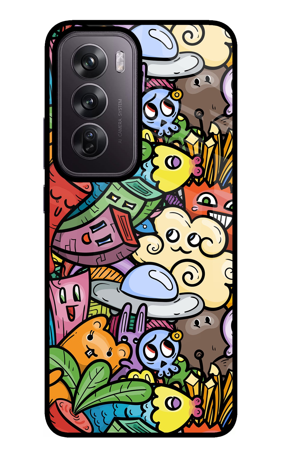 Veggie Doodle Oppo Reno12 Pro 5G Glass Case