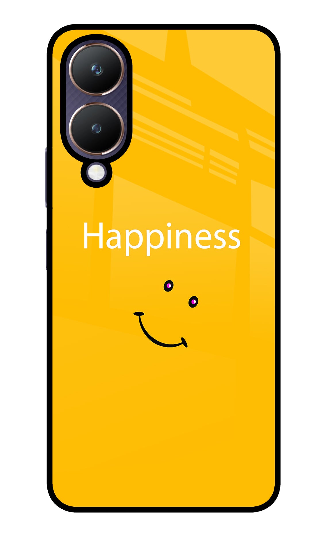Happiness With Smiley Vivo Y28 5G Glass Case
