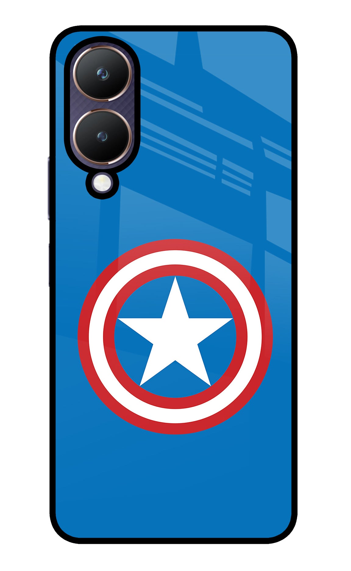 Captain America Logo Vivo Y28 5G Glass Case