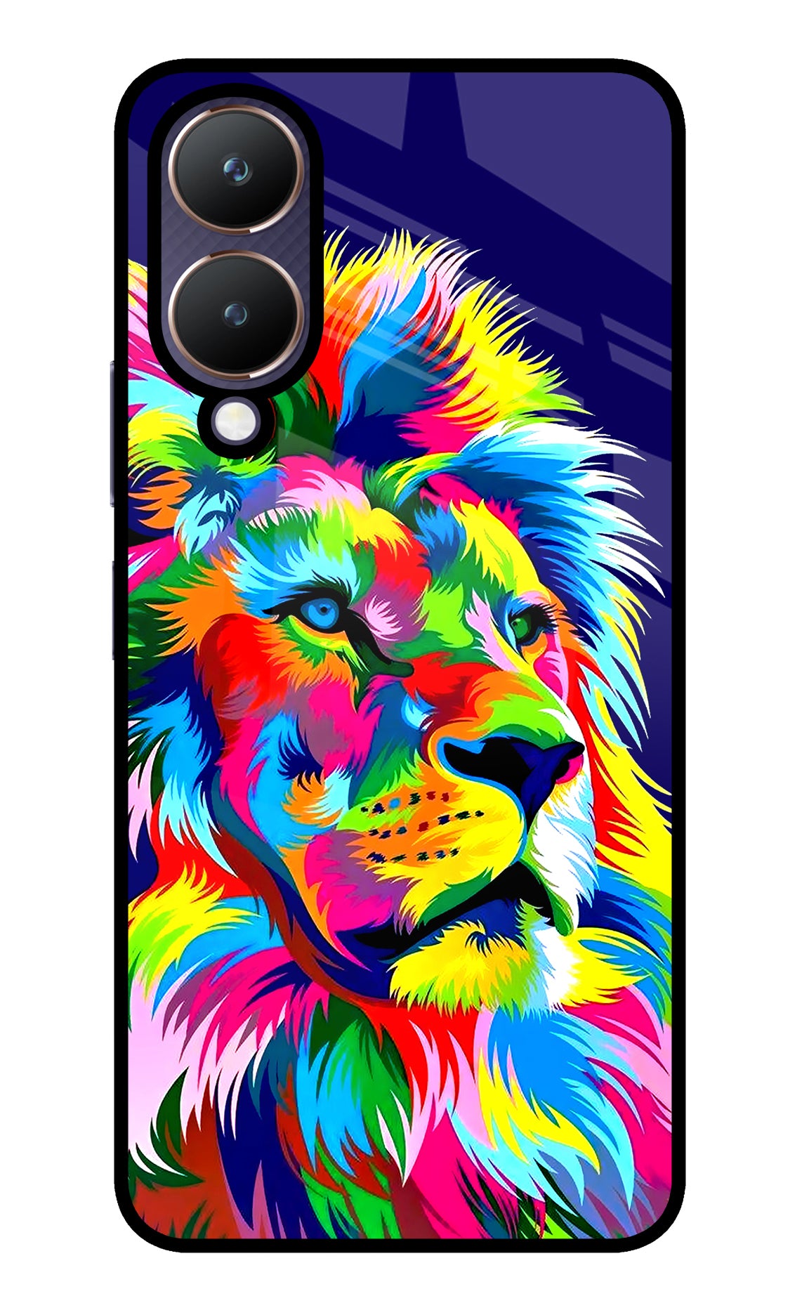 Vector Art Lion Vivo Y28 5G Glass Case