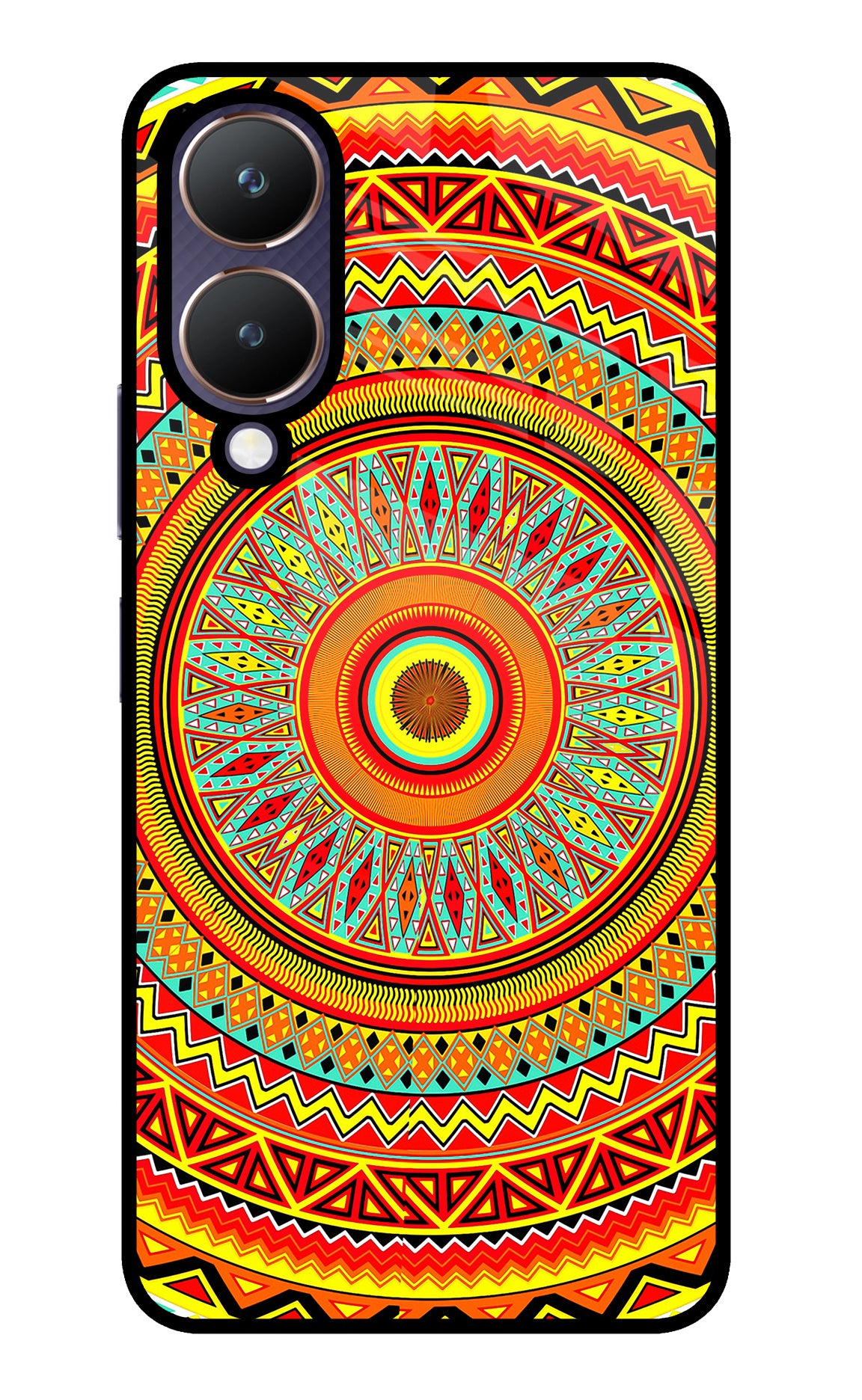 Mandala Pattern Vivo Y28 5G Glass Case