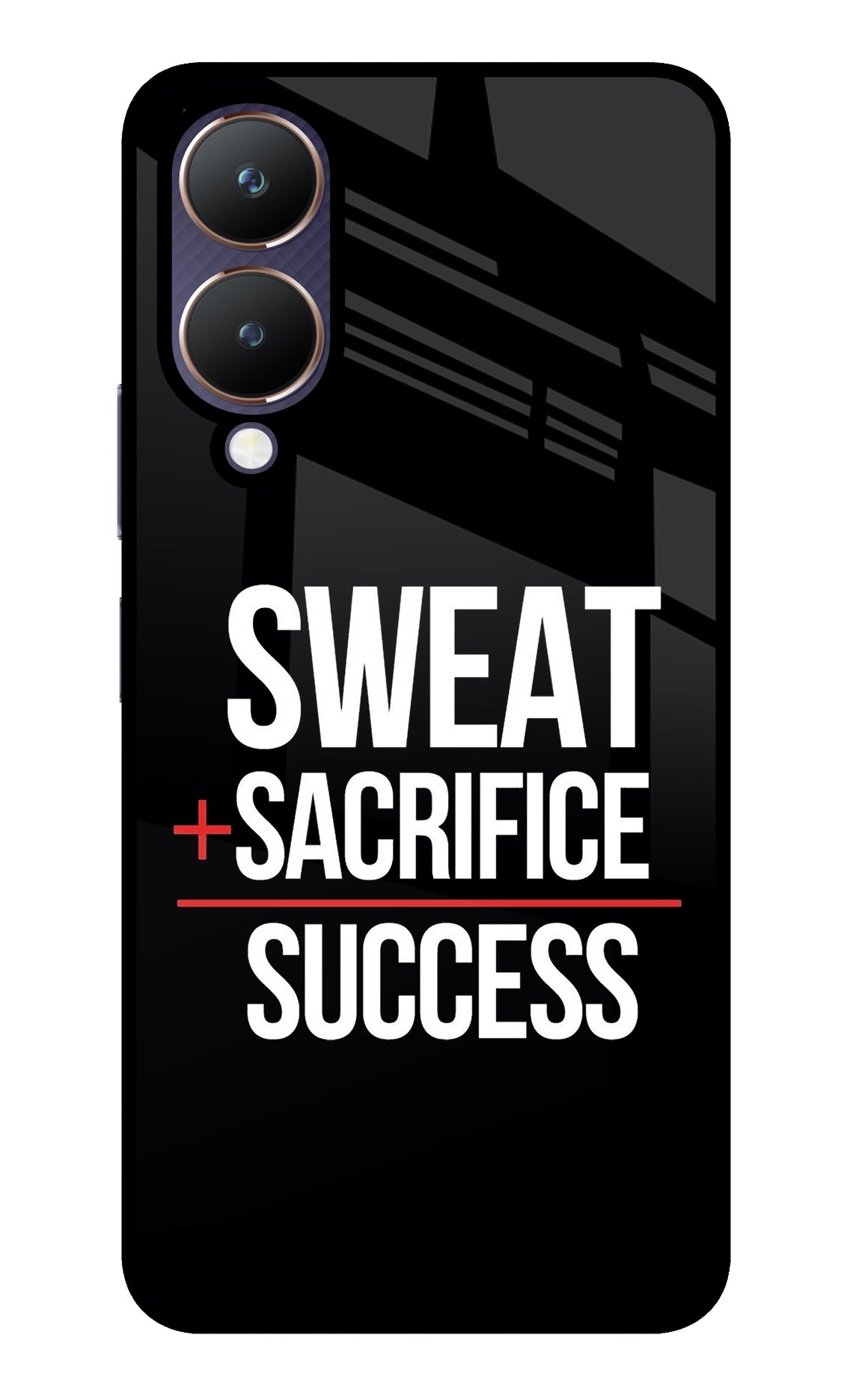 Sweat Sacrifice Success Vivo Y28 5G Glass Case