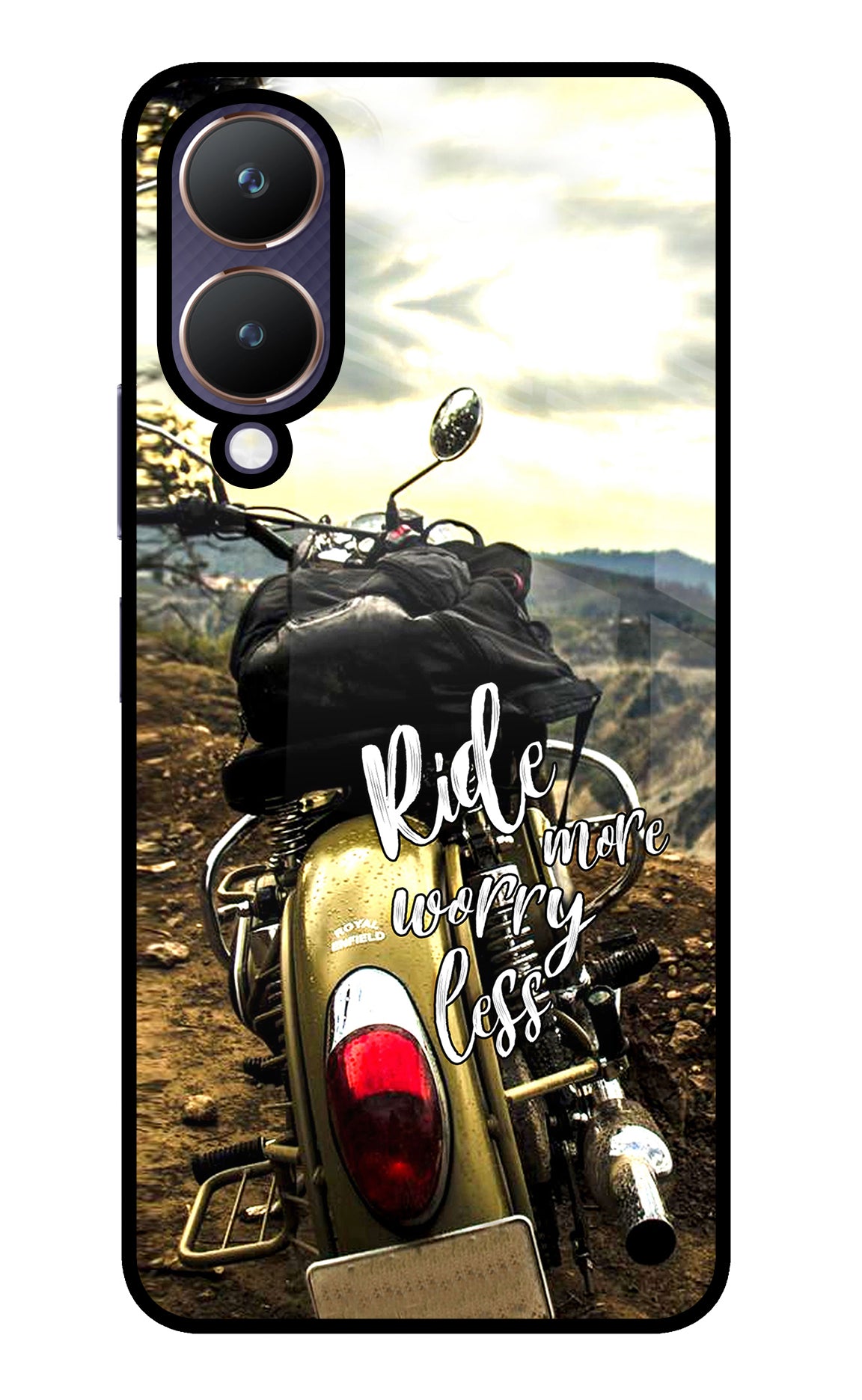 Ride More Worry Less Vivo Y28 5G Glass Case