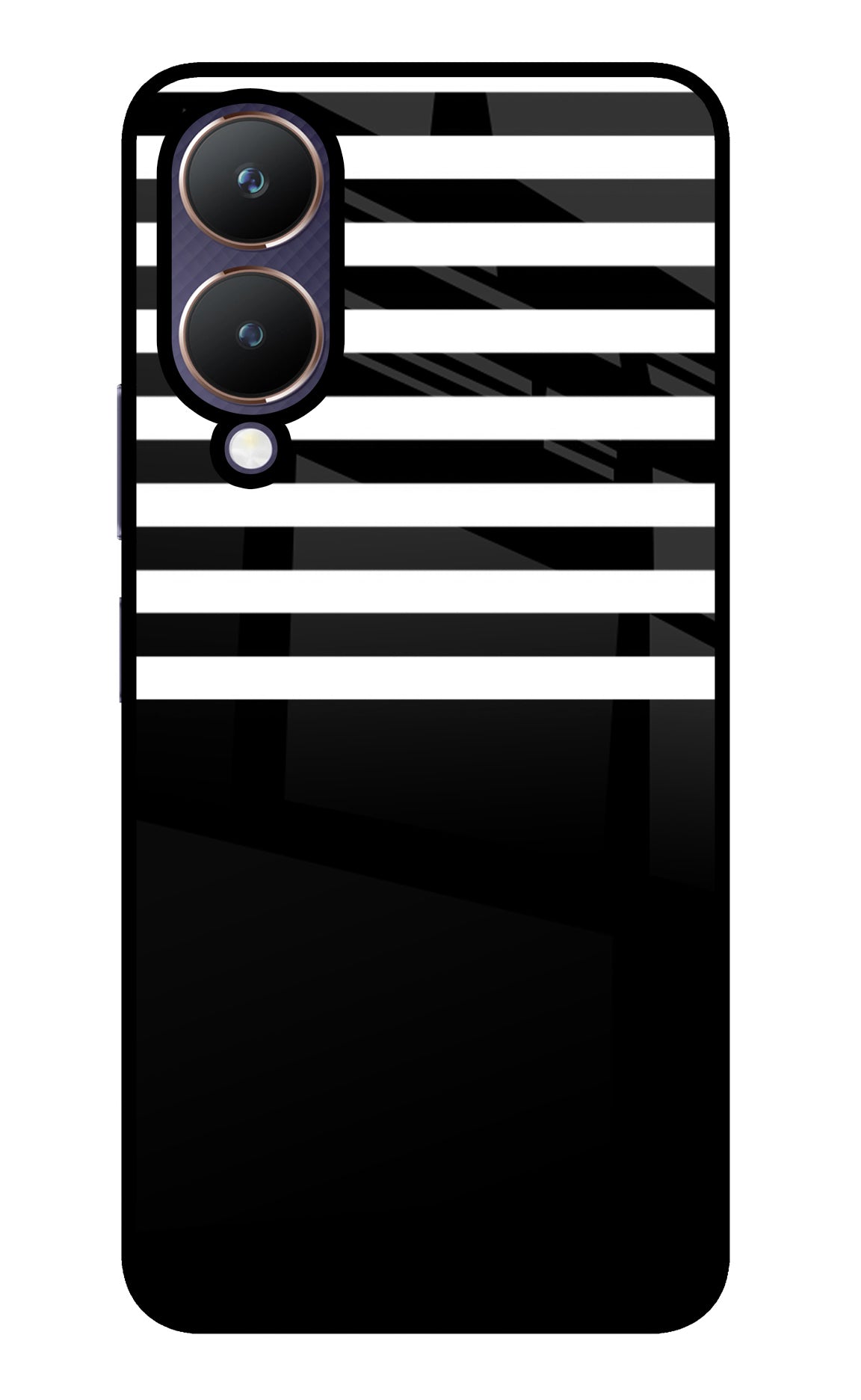 Black and White Print Vivo Y28 5G Glass Case