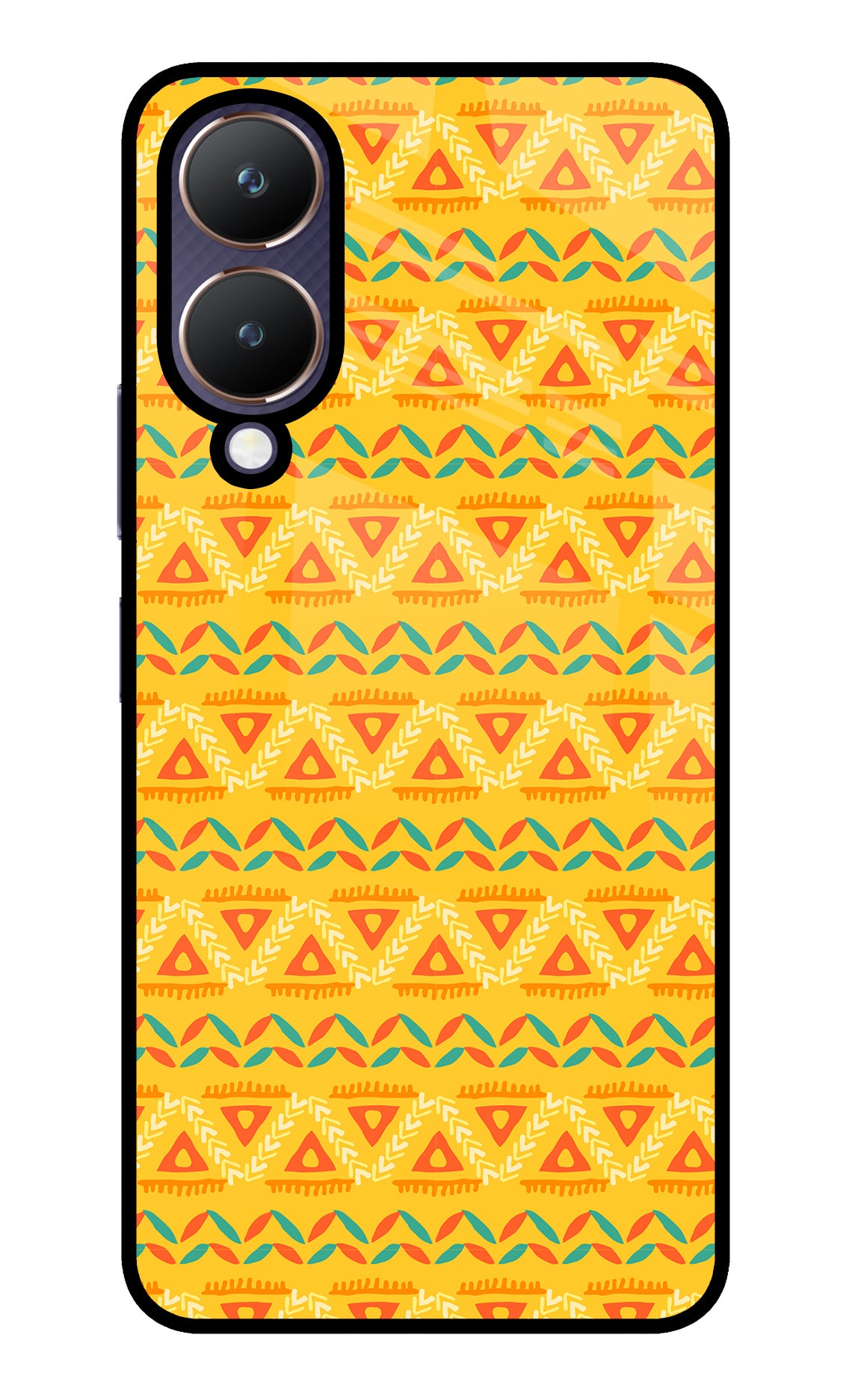Tribal Pattern Vivo Y28 5G Glass Case