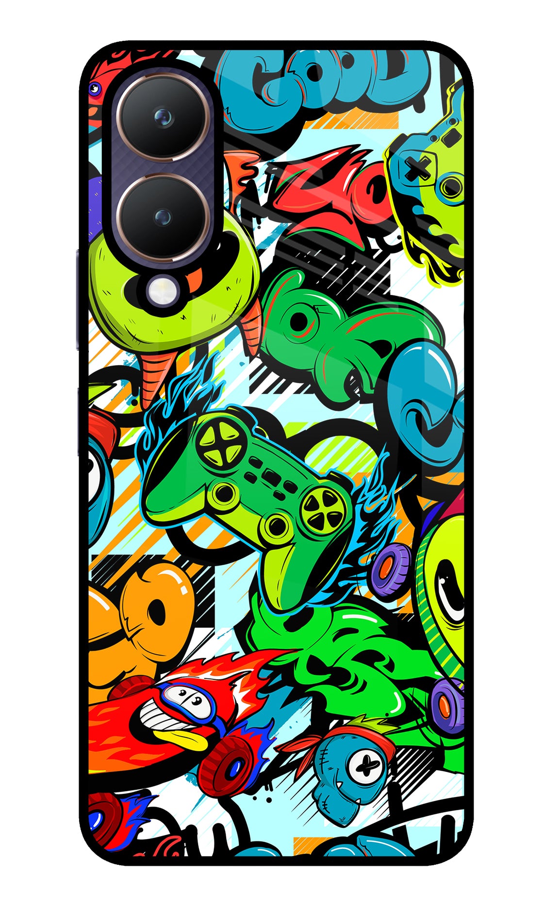 Game Doodle Vivo Y28 5G Glass Case
