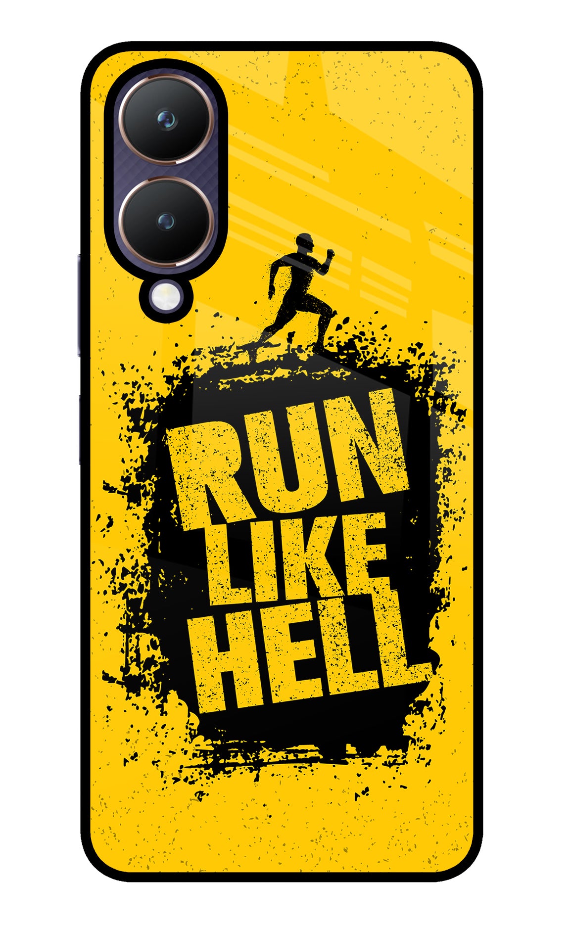 Run Like Hell Vivo Y28 5G Glass Case