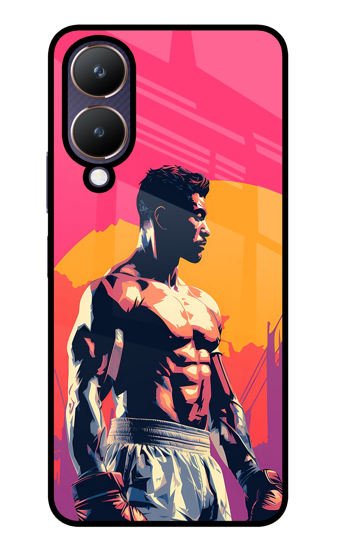 Sunset Warrior (AI Generated) Vivo Y28 5G Glass Case