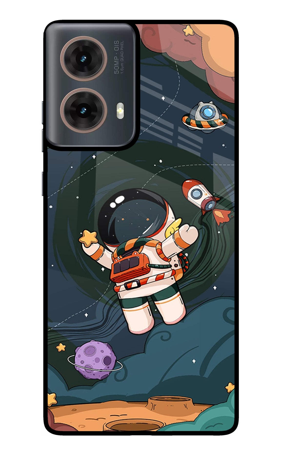 Cartoon Astronaut Case for Motorola G85