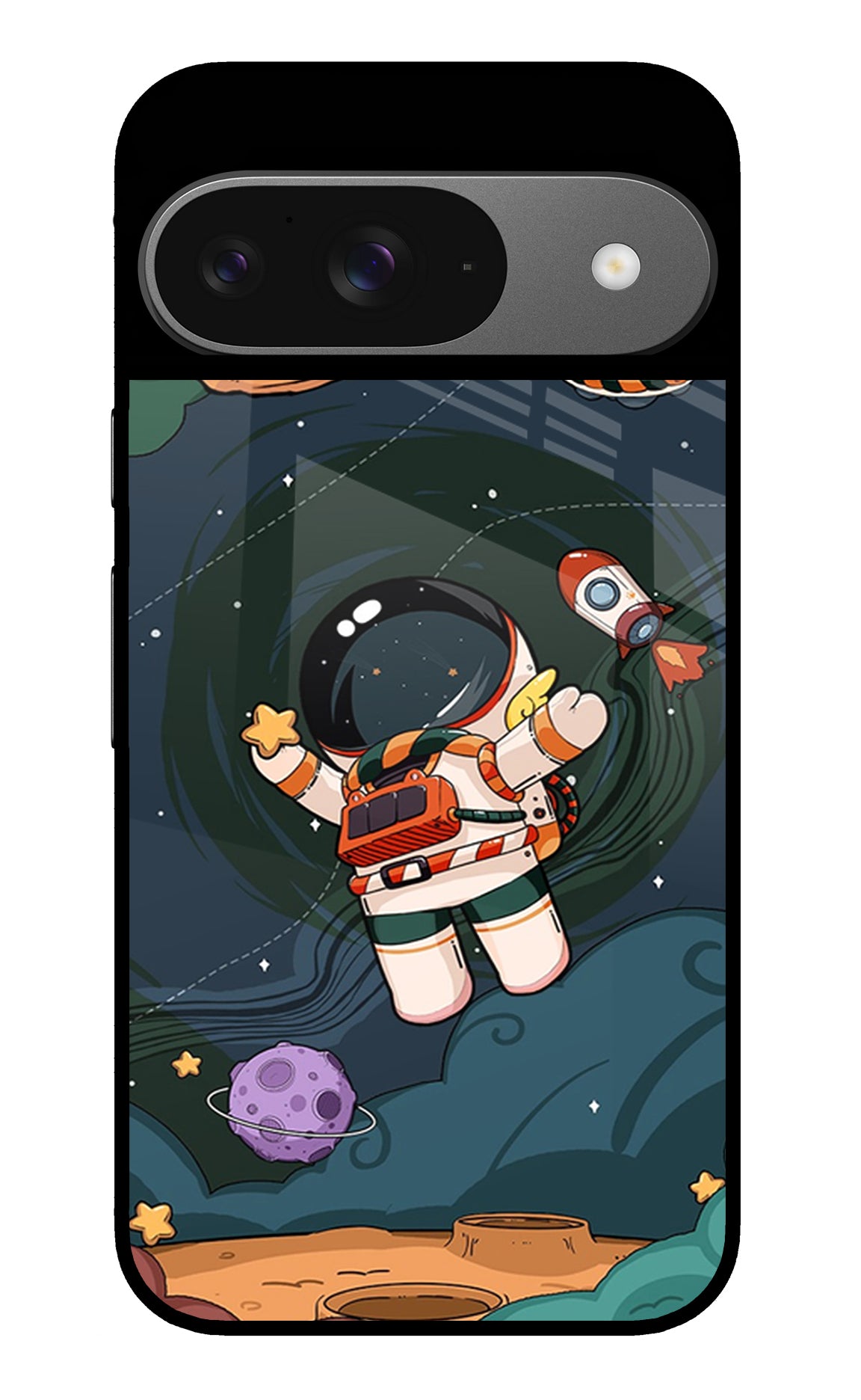 Cartoon Astronaut Case for Google Pixel 9