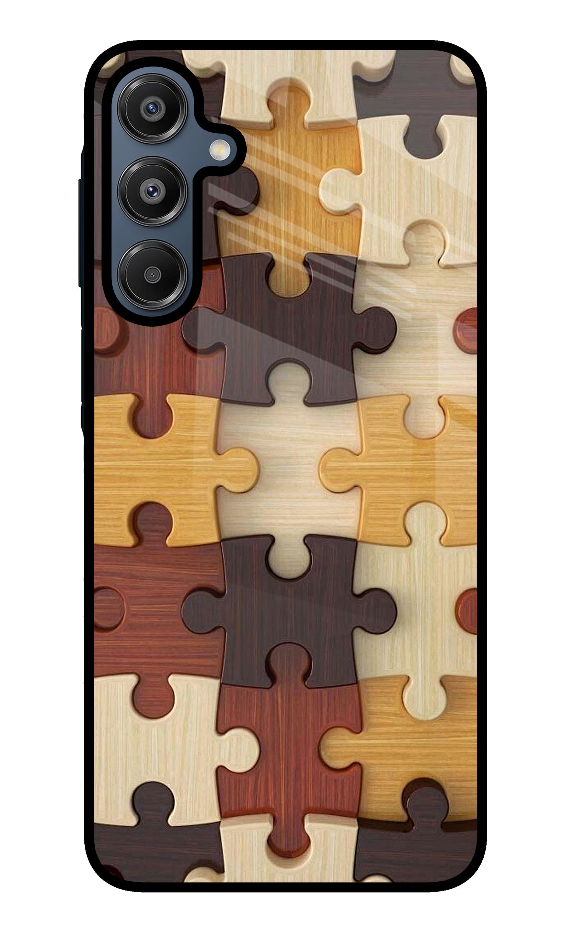Wooden Puzzle Samsung A16 5G Glass Case
