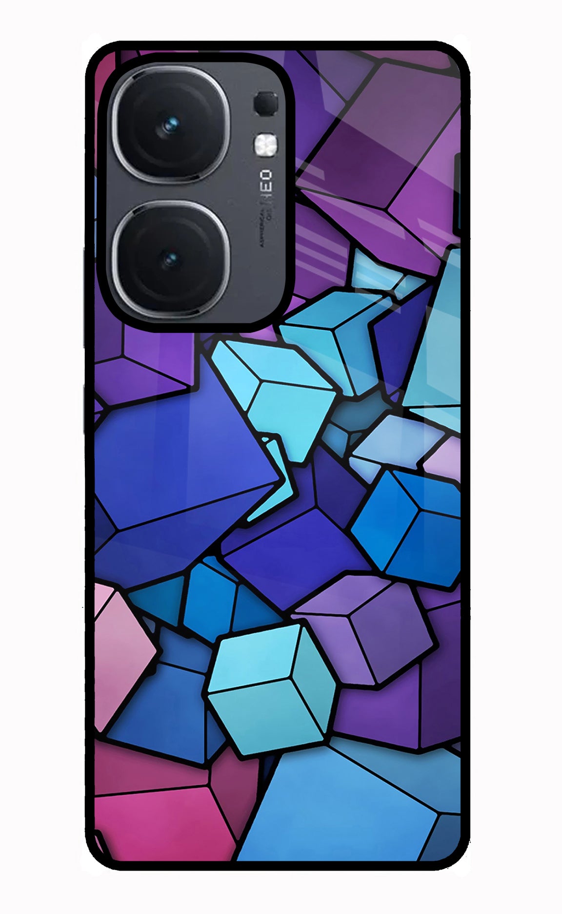 Cubic Abstract IQOO Neo9 Pro Glass Case