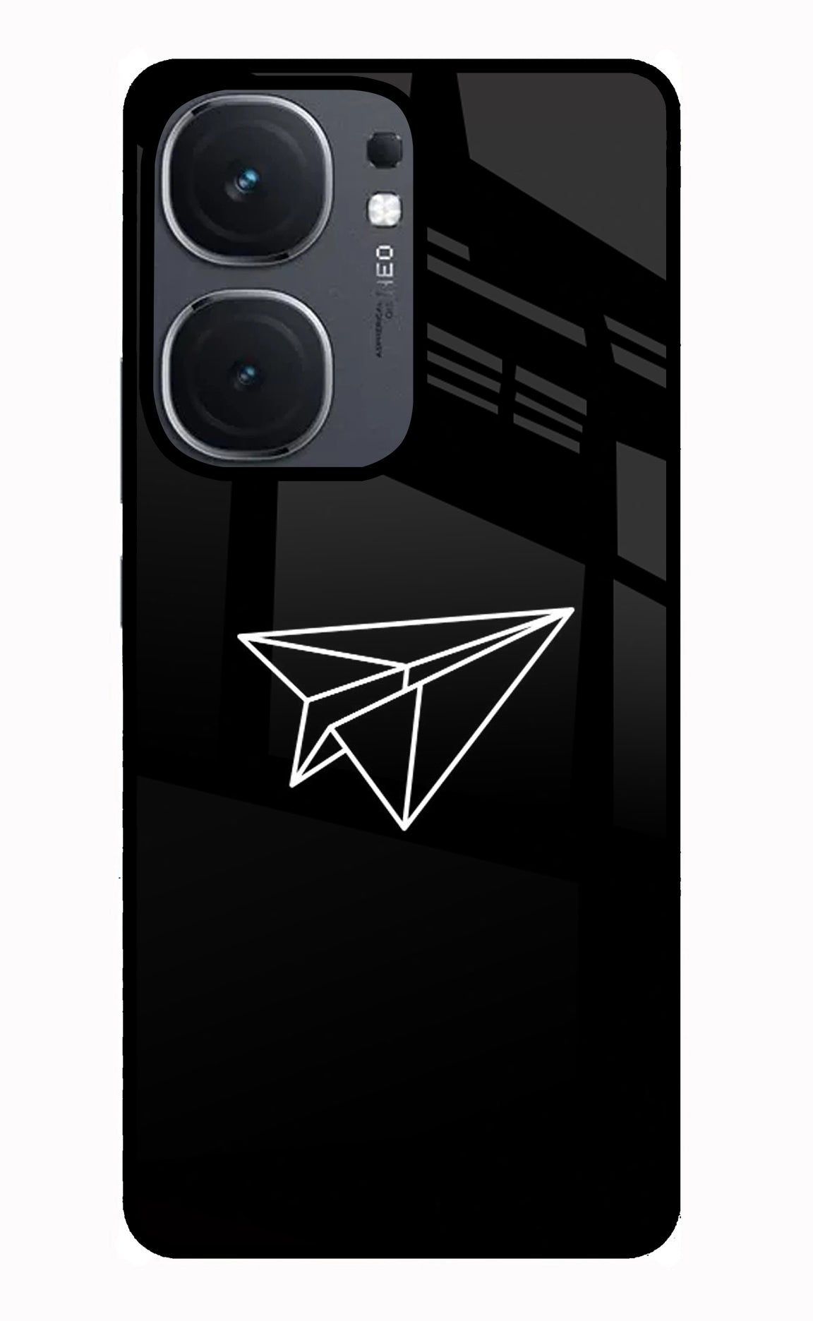 Paper Plane White IQOO Neo9 Pro Glass Case
