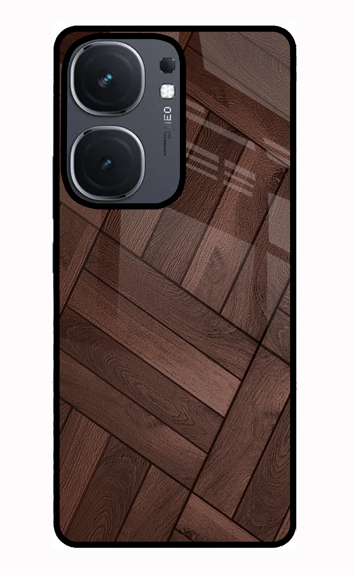 Wooden Texture Design IQOO Neo9 Pro Glass Case