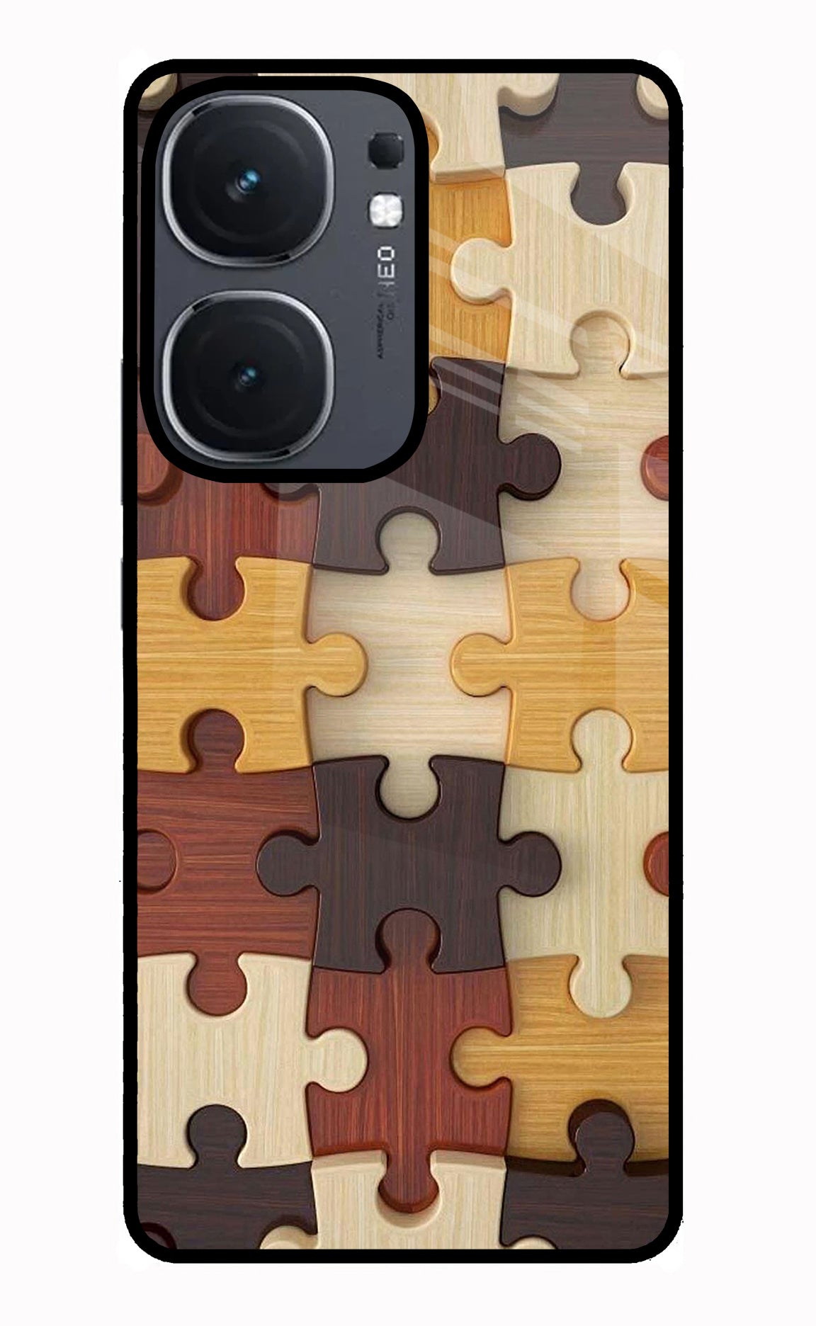 Wooden Puzzle IQOO Neo9 Pro Glass Case