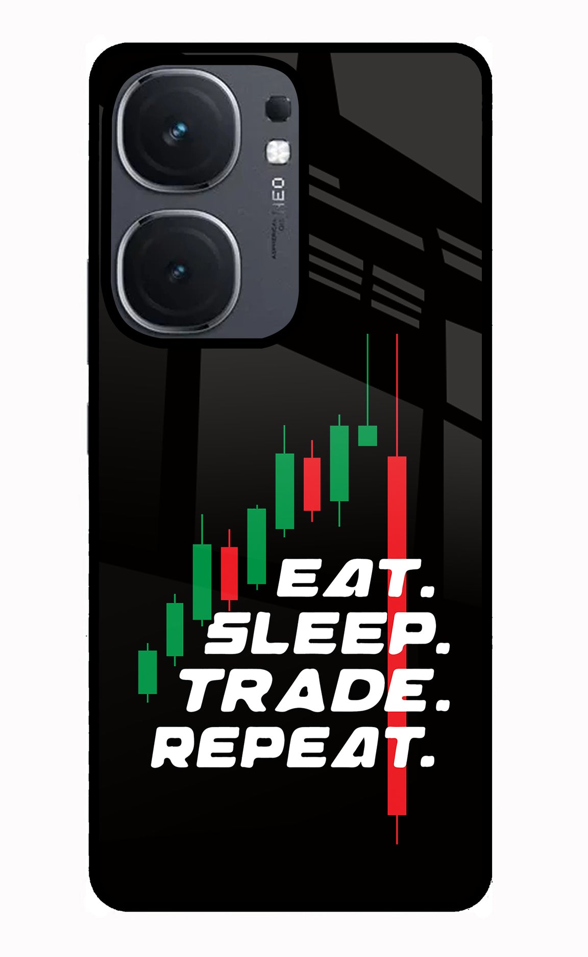 Eat Sleep Trade Repeat IQOO Neo9 Pro Glass Case