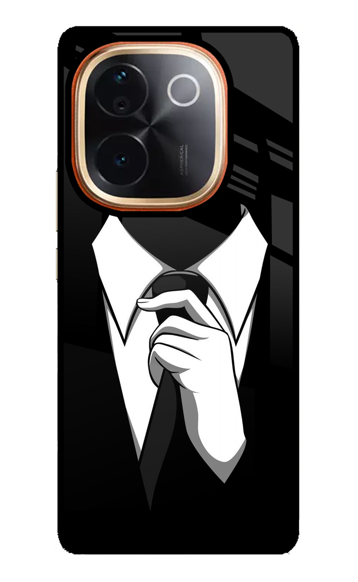 Black Tie Vivo T3 Pro 5G Glass Case