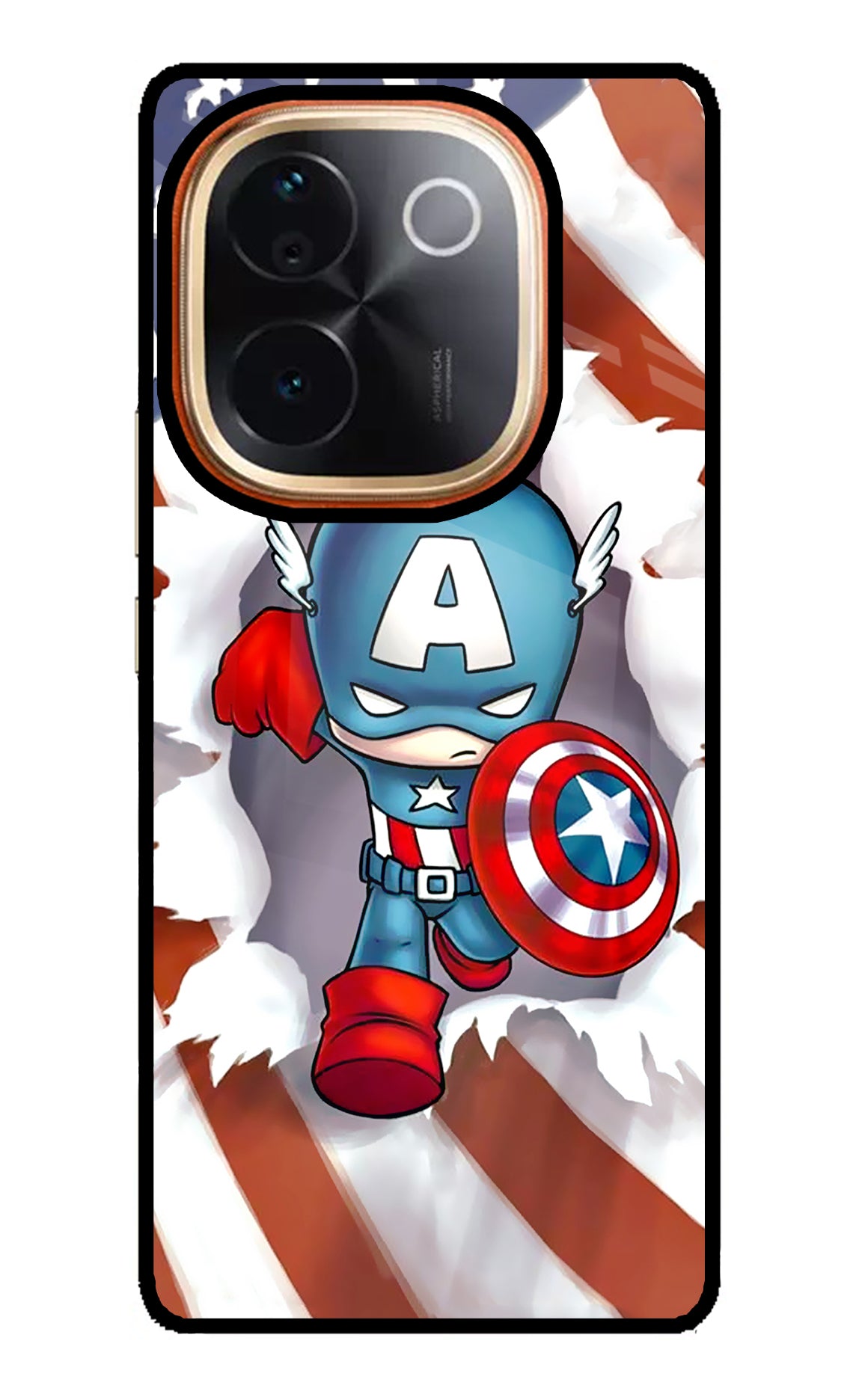 Captain America Vivo T3 Pro 5G Glass Case