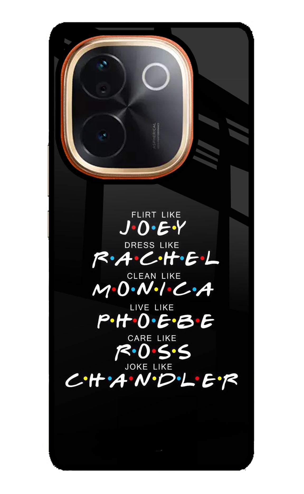 FRIENDS Character Vivo T3 Pro 5G Glass Case