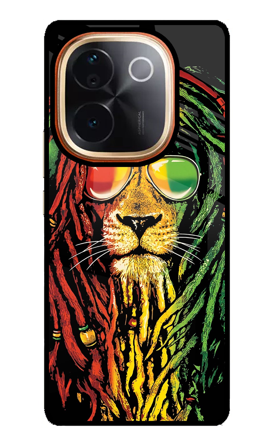 Rasta Lion Vivo T3 Pro 5G Glass Case