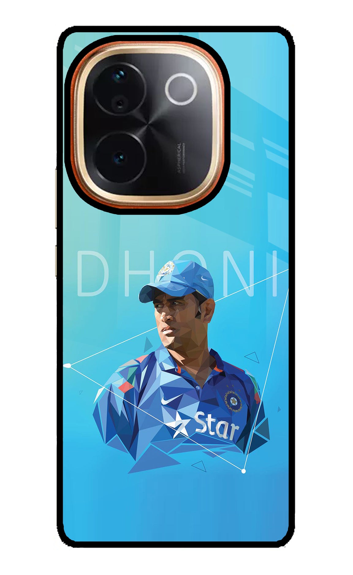 Dhoni Artwork Vivo T3 Pro 5G Glass Case