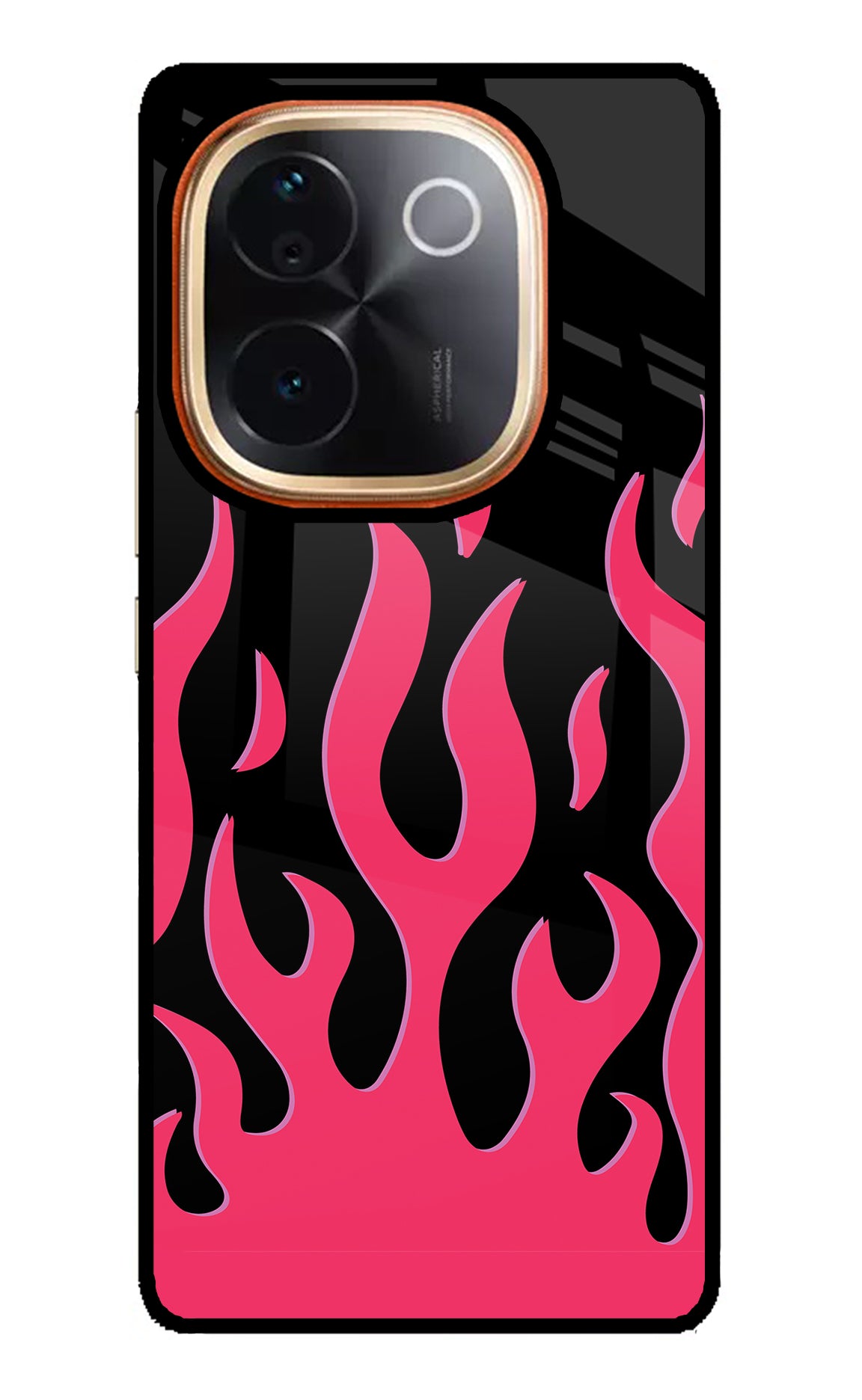 Fire Flames Vivo T3 Pro 5G Glass Case