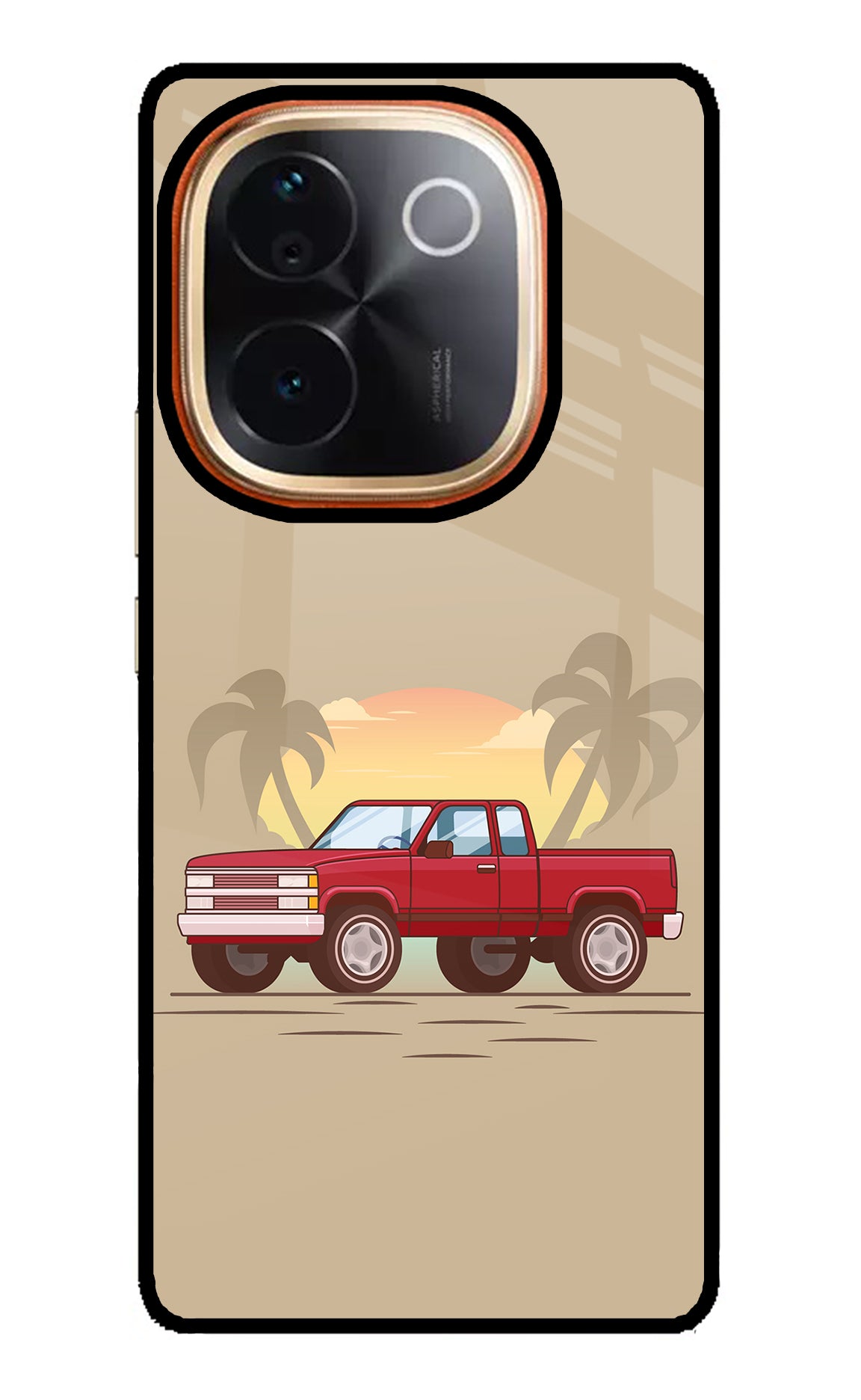 Desert Classic Drive Vivo T3 Pro 5G Glass Case