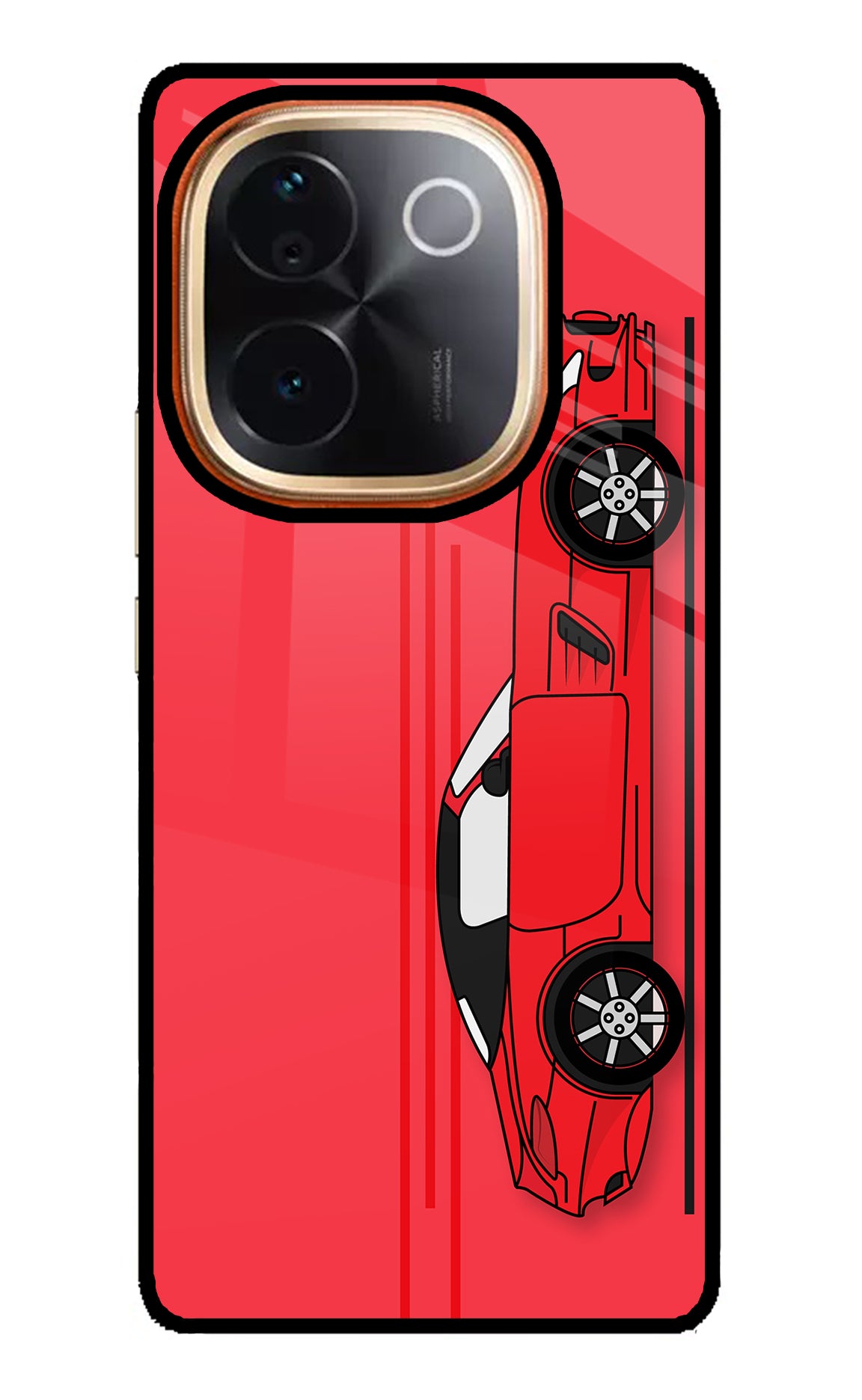Red Velocity Vivo T3 Pro 5G Glass Case