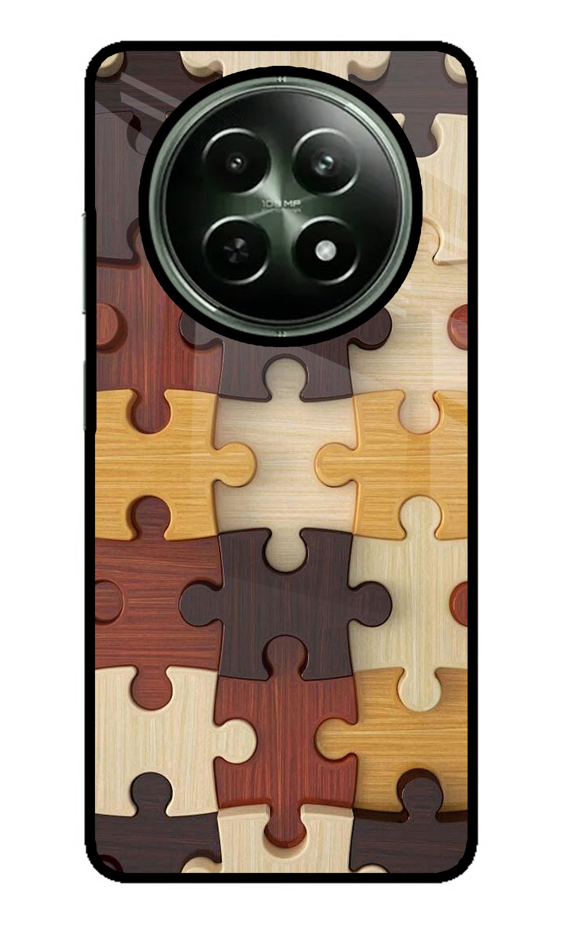 Wooden Puzzle Realme 12x 5G Glass Case