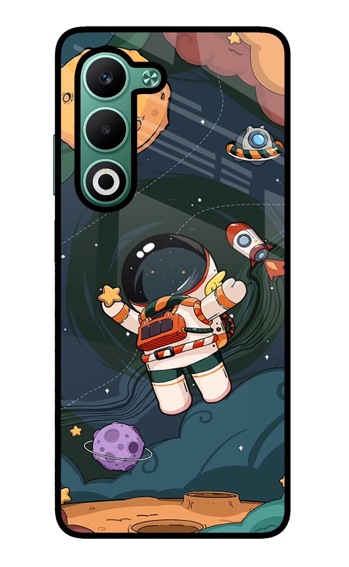 Cartoon Astronaut Case for Oppo A5 5G by Casekaro