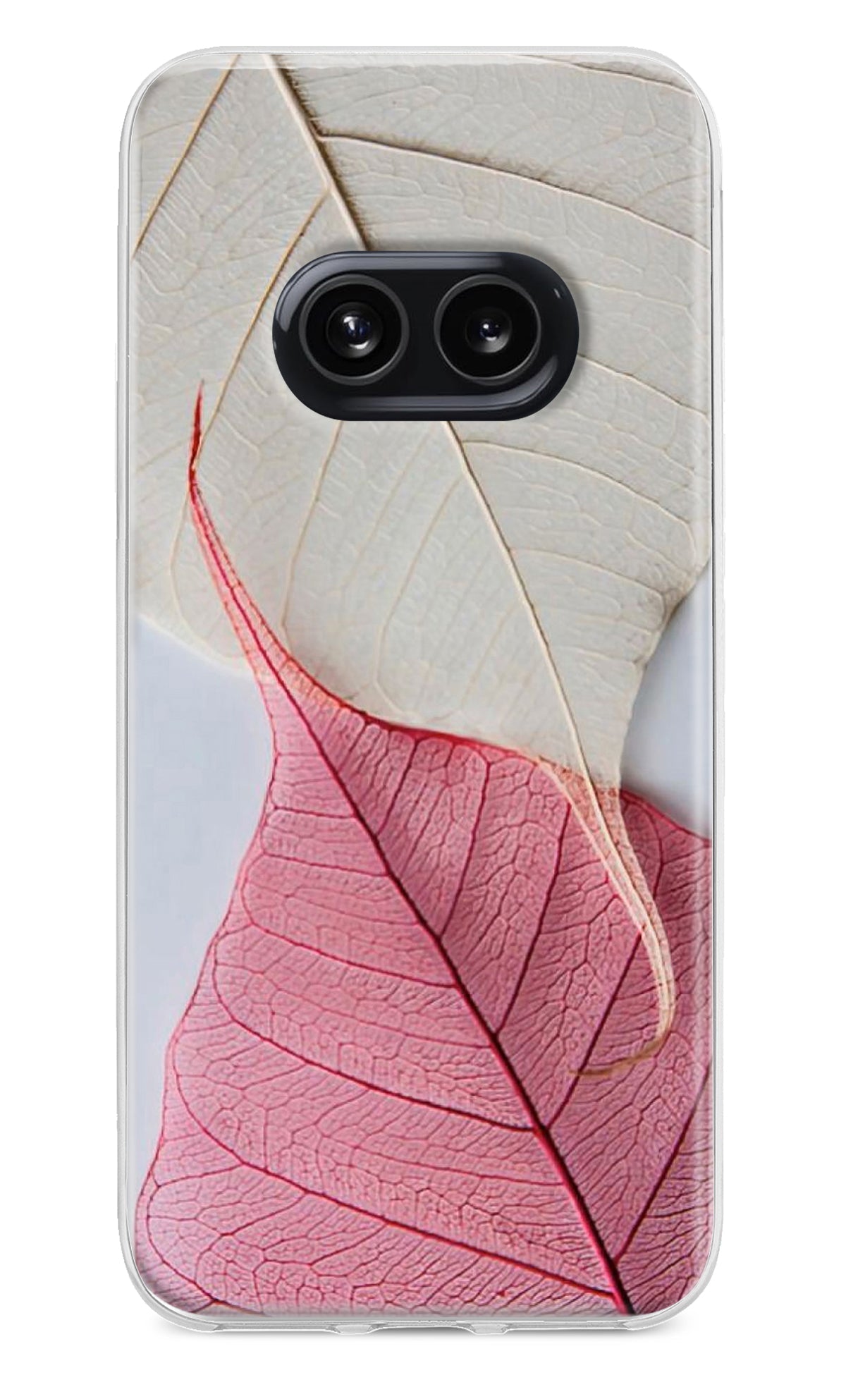 White Pink Leaf Case for Nothing Phone 2A