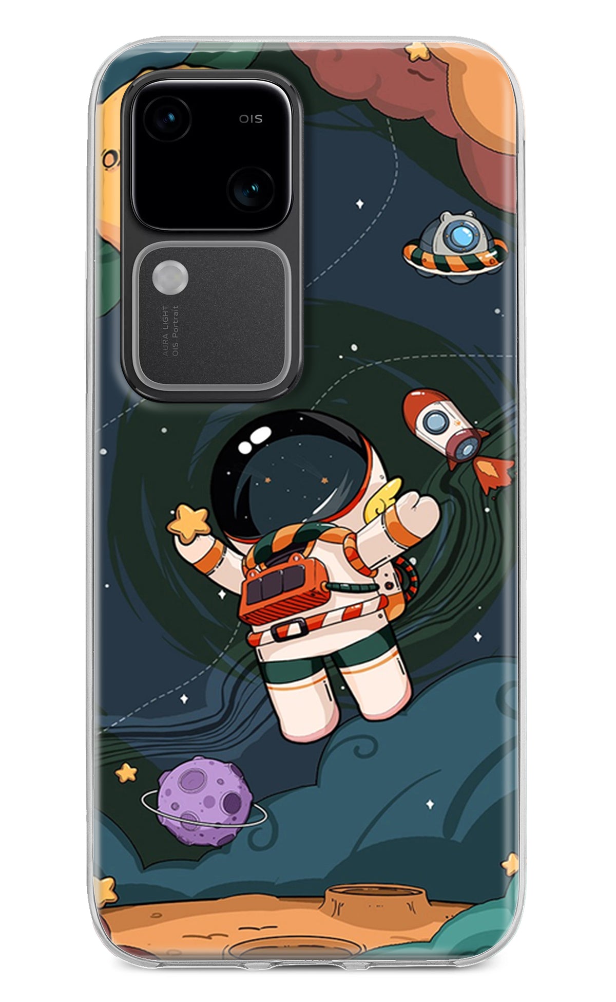 Cartoon Astronaut Case for Vivo V30 5G