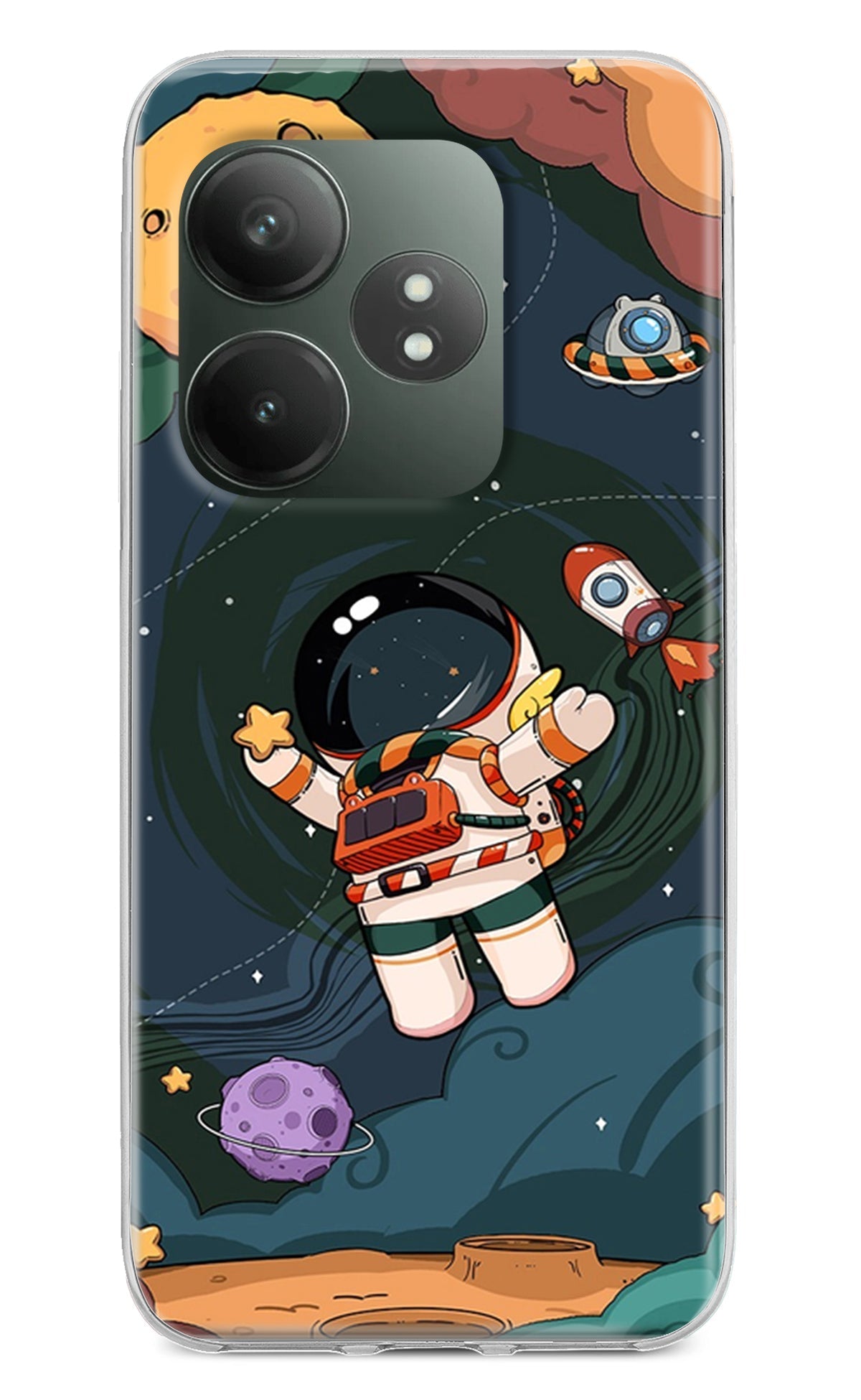 Cartoon Astronaut Case for Realme GT 6T 5G