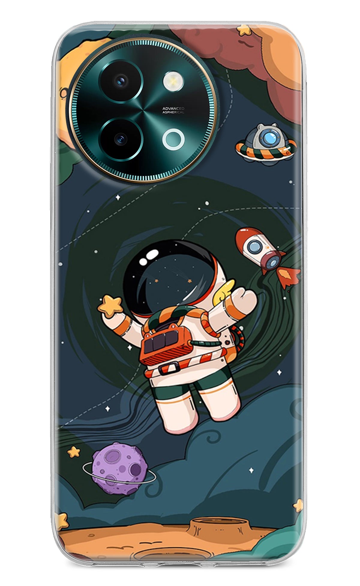 Cartoon Astronaut Case for Vivo Y58 5G