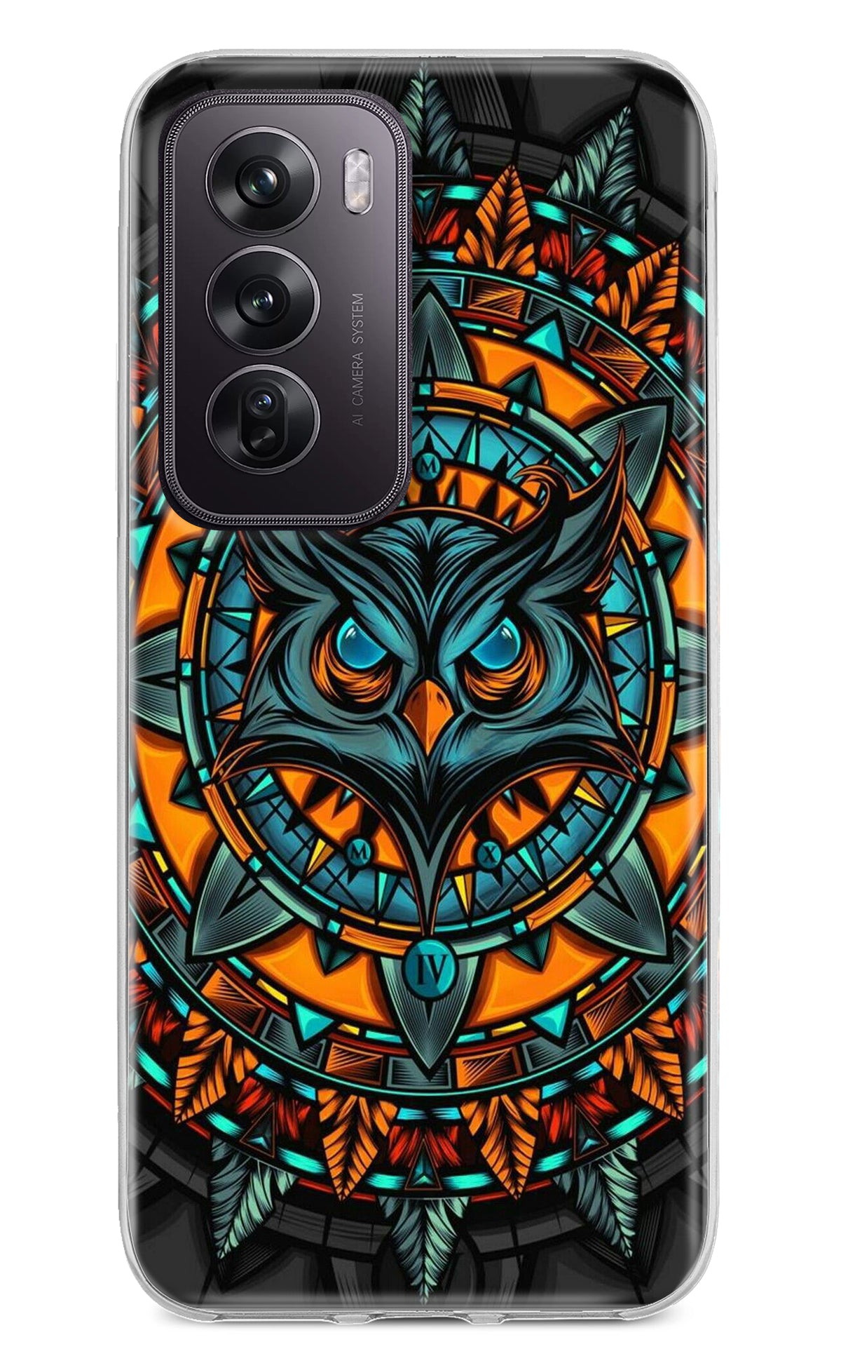 Angry Owl Art Case for Oppo Reno12 Pro 5G