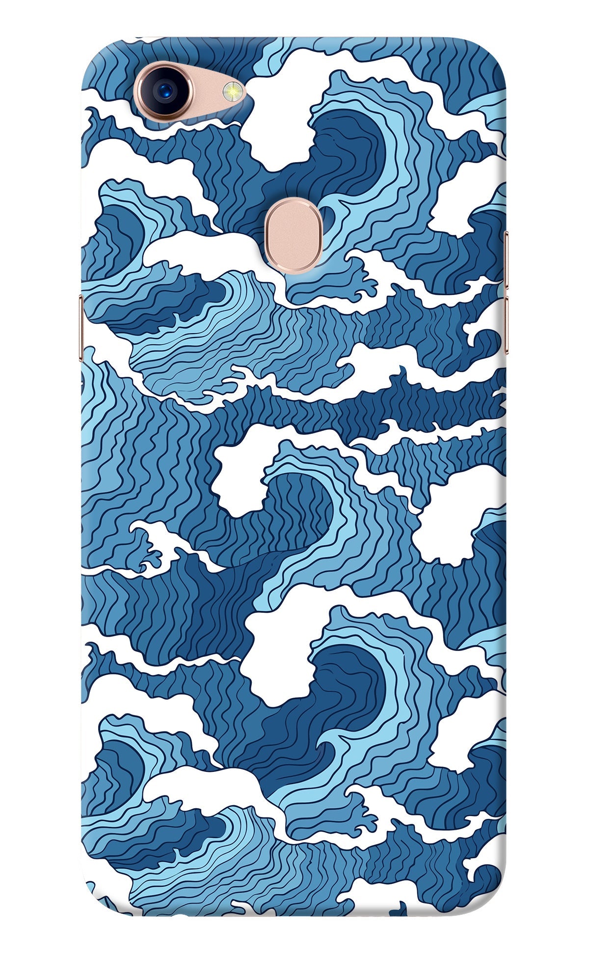 Blue Waves Oppo F5 Back Cover